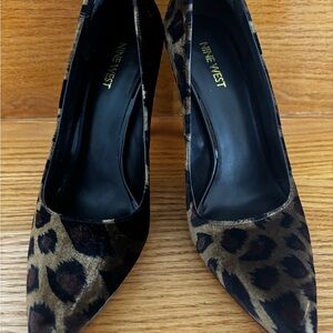 Nine West Brown Leopard Print Heels